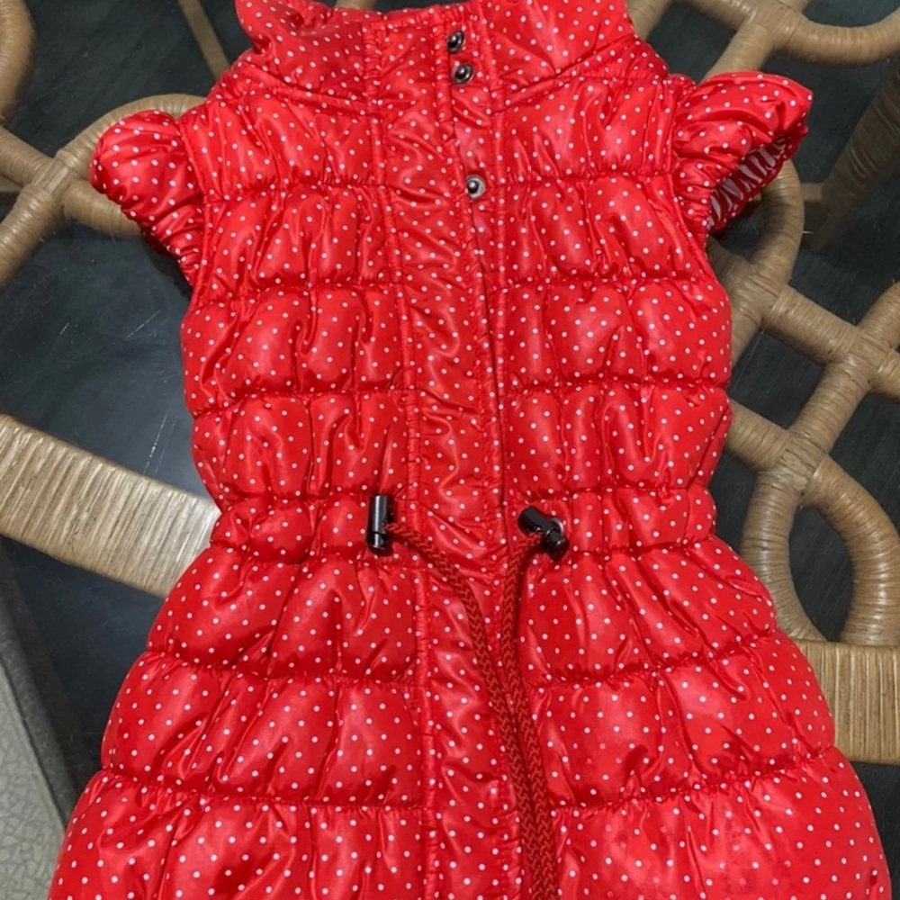 PaperWings Snap Vest Polkadots Puffer-Sleeve Red CUTE 2T Boutique ❤︎︎ Australian